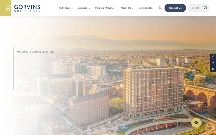 Screenshot of gorvins.com