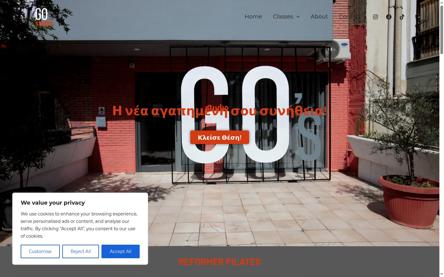 Sutikimo reklamjuostės, rodytos prieš bet kokią sąveiką, ekrano kopija