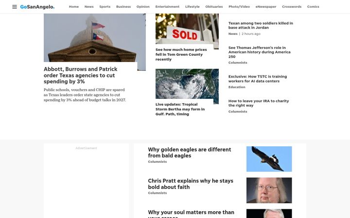 Screenshot of gosanangelo.com