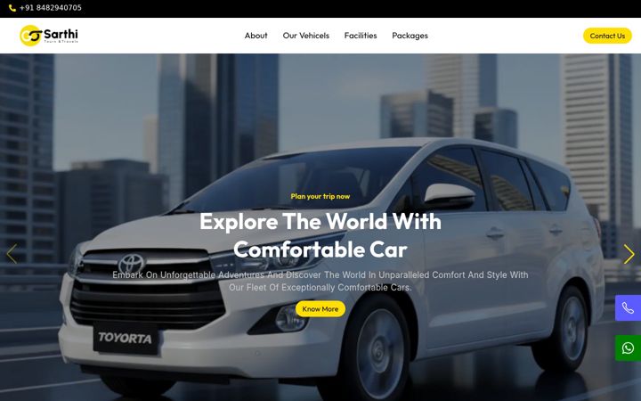 Screenshot of gosarathi.com