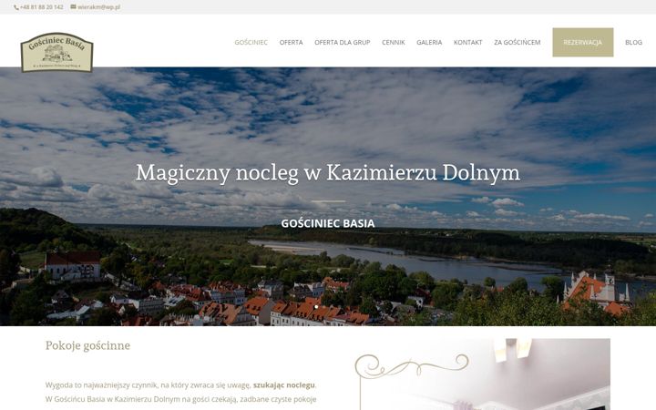 Screenshot of gosciniecbasia.pl