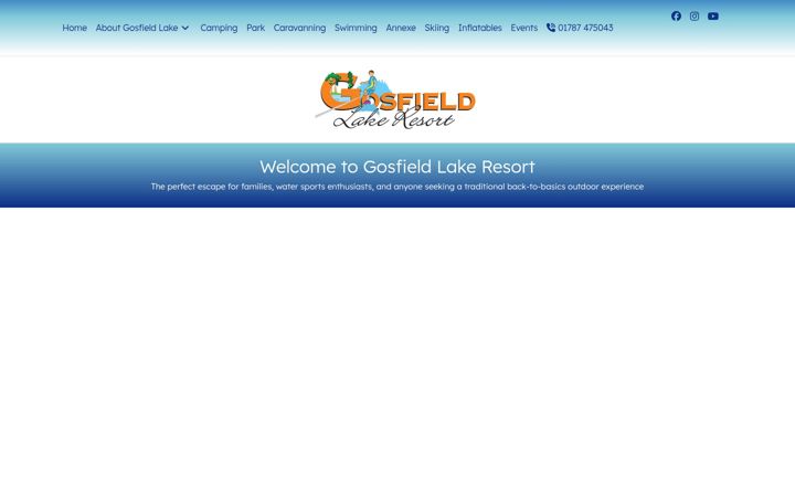 Screenshot of gosfieldlake.co.uk