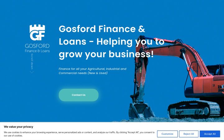 Screenshot of gosfordfinanceandloans.co.uk