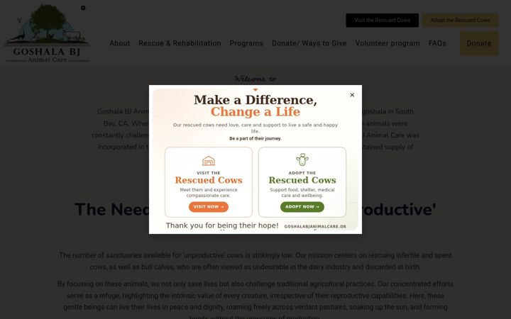 Screenshot of goshalabjanimalcare.org