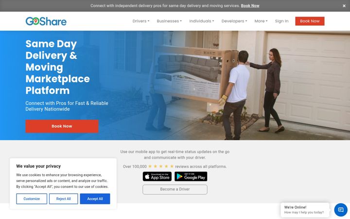 Screenshot of goshare.co