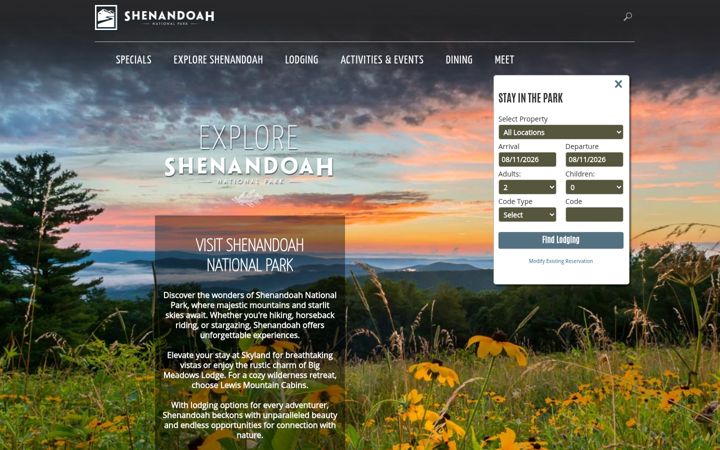 Screenshot of goshenandoah.com