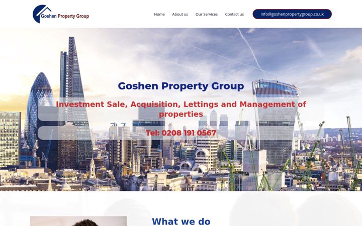 Screenshot of goshenpropertygroup.co.uk