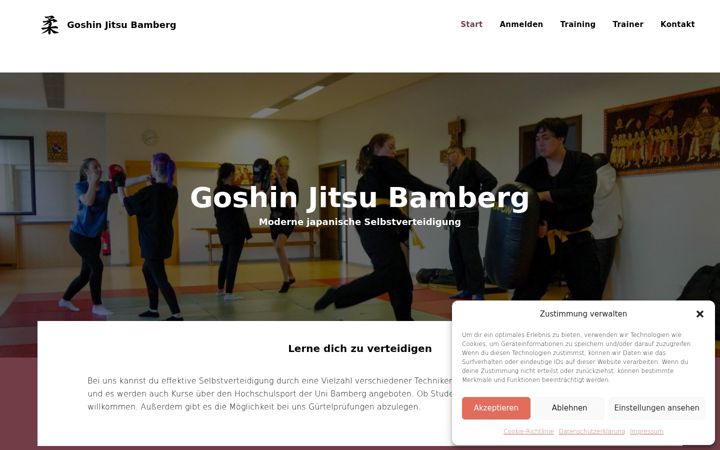 Screenshot of goshin-jitsu-bamberg.de