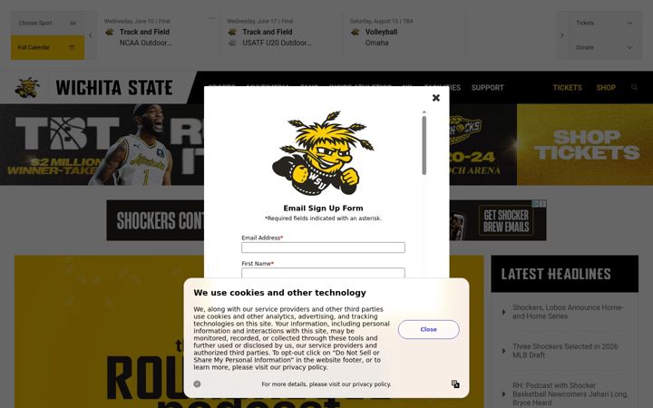 Screenshot von goshockers.com