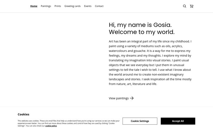 Screenshot of gosiakarski.com
