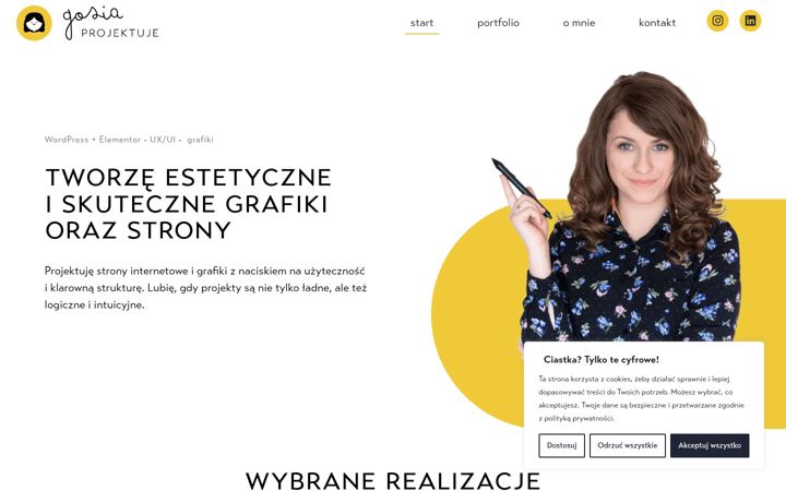 Screenshot of gosiaprojektuje.pl