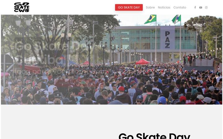 Screenshot of goskatecwb.com.br