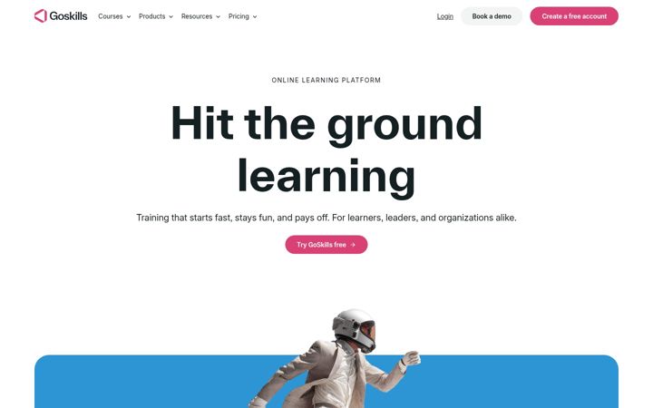 Screenshot of goskills.com
