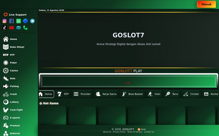 Screenshot of goslot7.com