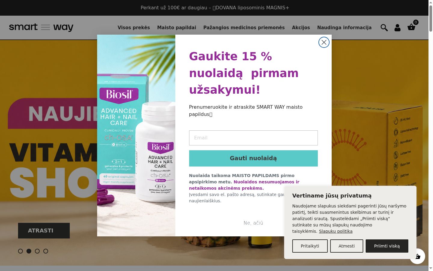 Snímek obrazovky baneru souhlasu zobrazeného před jakoukoli interakcí
