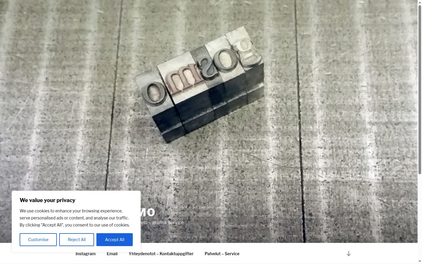 Screenshot del banner di consenso mostrato prima di qualsiasi interazione
