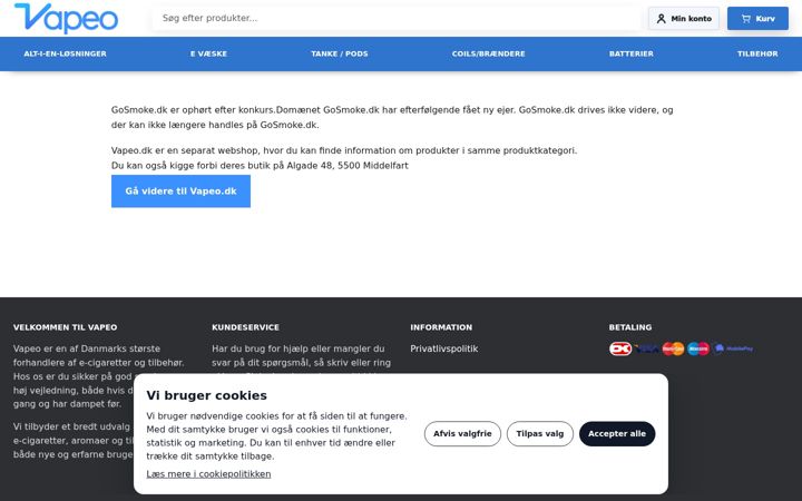Screenshot of gosmoke.dk