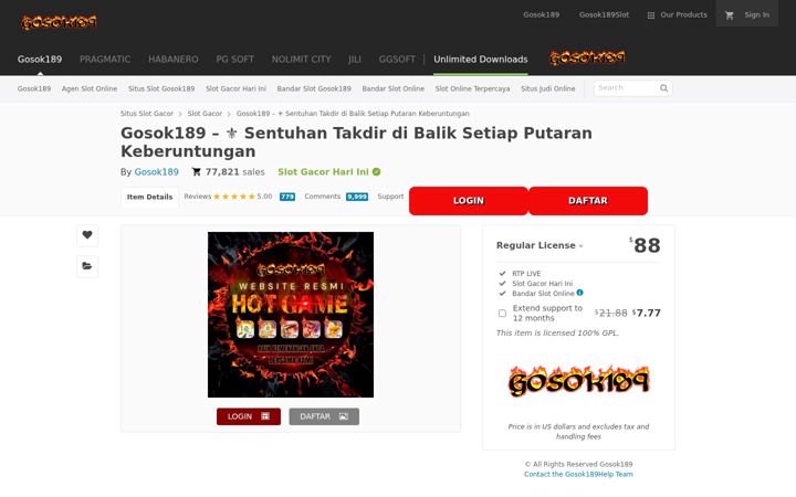 Screenshot of gosok189.com