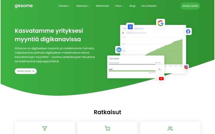 Screenshot of gosome.fi