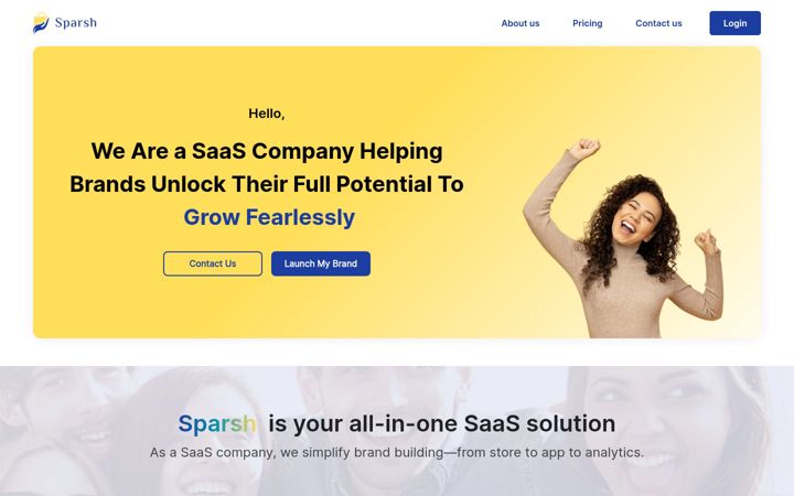 Screenshot of gosparsh.com