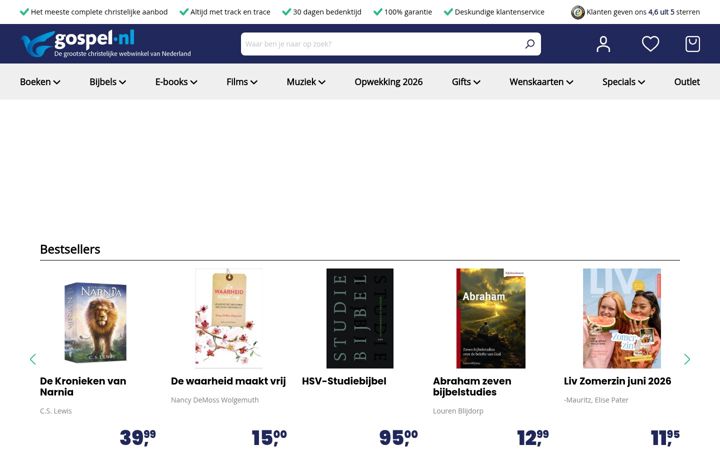 Screenshot of gospel.nl