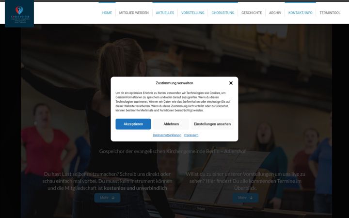 Screenshot of gospeladlershof.de