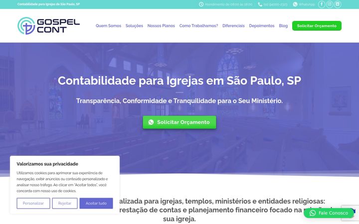 Screenshot of gospelcont.com.br