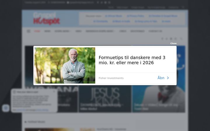 Screenshot of gospelhotspot.net