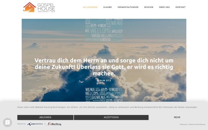 Screenshot of gospelhouse-kirchheim.de