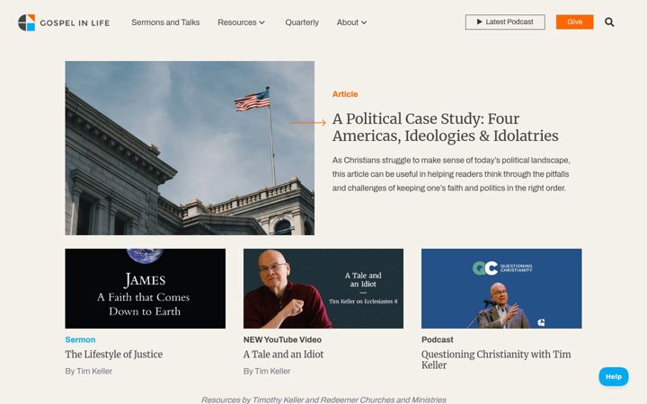 Snímek obrazovky gospelinlife.com