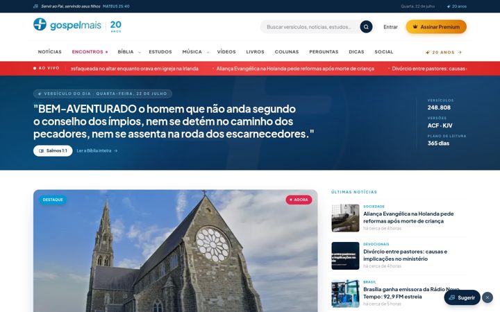 Screenshot of gospelmais.com