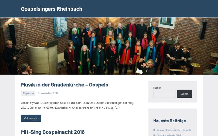 Screenshot of gospelsingers-rheinbach.de