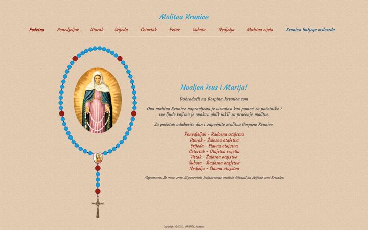 Screenshot of gospina-krunica.com
