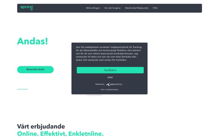 Screenshot of gospring.se