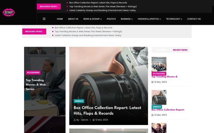 Skærmbillede af gossipblahblah.com