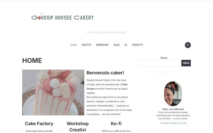 Screenshot of gossiphousecakery.com