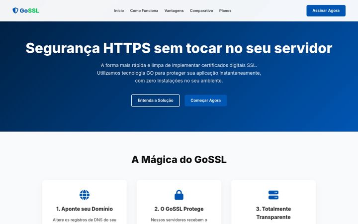 Screenshot of gossl.link