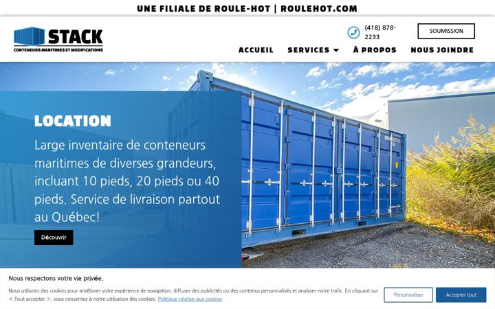 Screenshot of gostack.ca