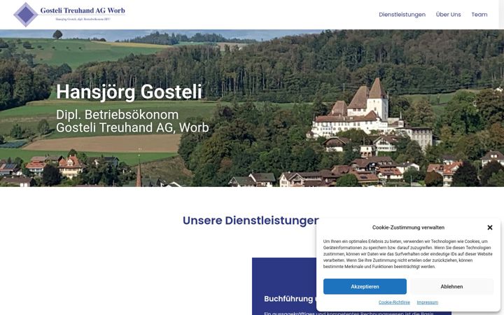 Screenshot of gosteli-treuhand.ch
