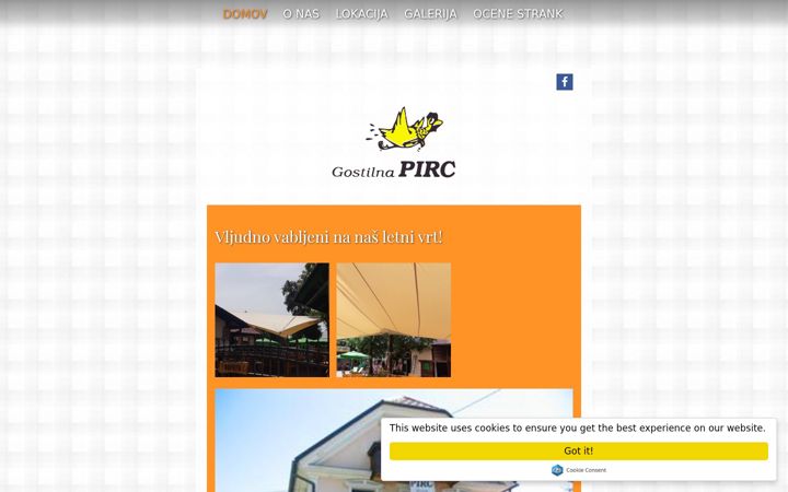Screenshot of gostilnapirc.si