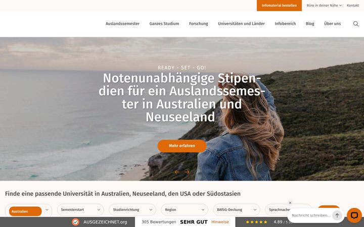Screenshot of gostralia-gomerica.de