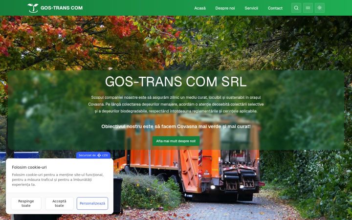 Screenshot of gostranscom.ro