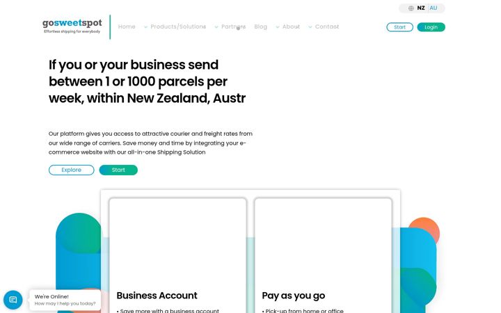 Screenshot of gosweetspot.com