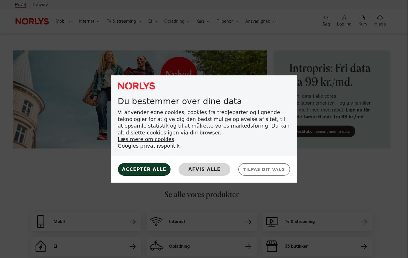 Snímka obrazovky banera súhlasu zobrazeného pred akoukoľvek interakciou