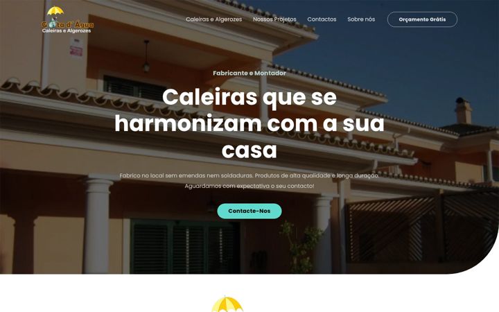 Screenshot of gotadeagua.com.pt