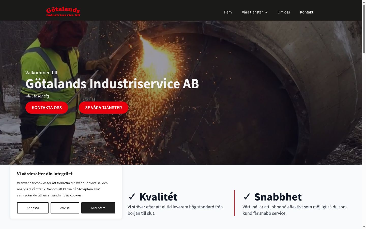 Screenshot des Einwilligungsbanners vor jeglicher Interaktion