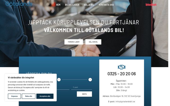 Screenshot of gotalandsbil.se
