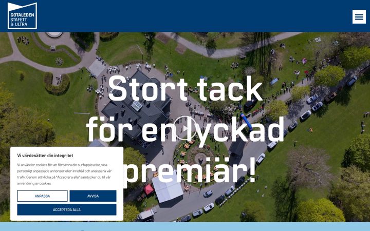 Screenshot of gotaledenstafettultra.se