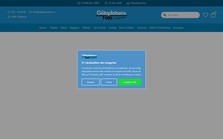 Screenshot of gotaplatsensfoto.se