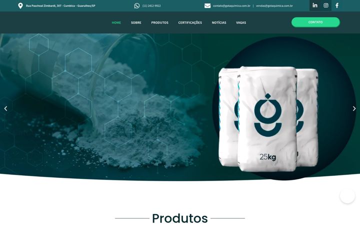 Screenshot of gotaquimica.com.br
